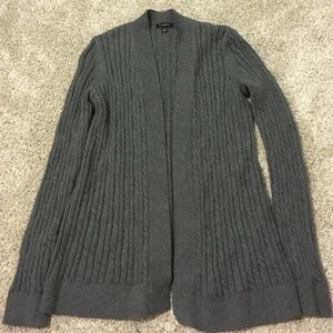 Grey Talbots cable knit cardigan size XS